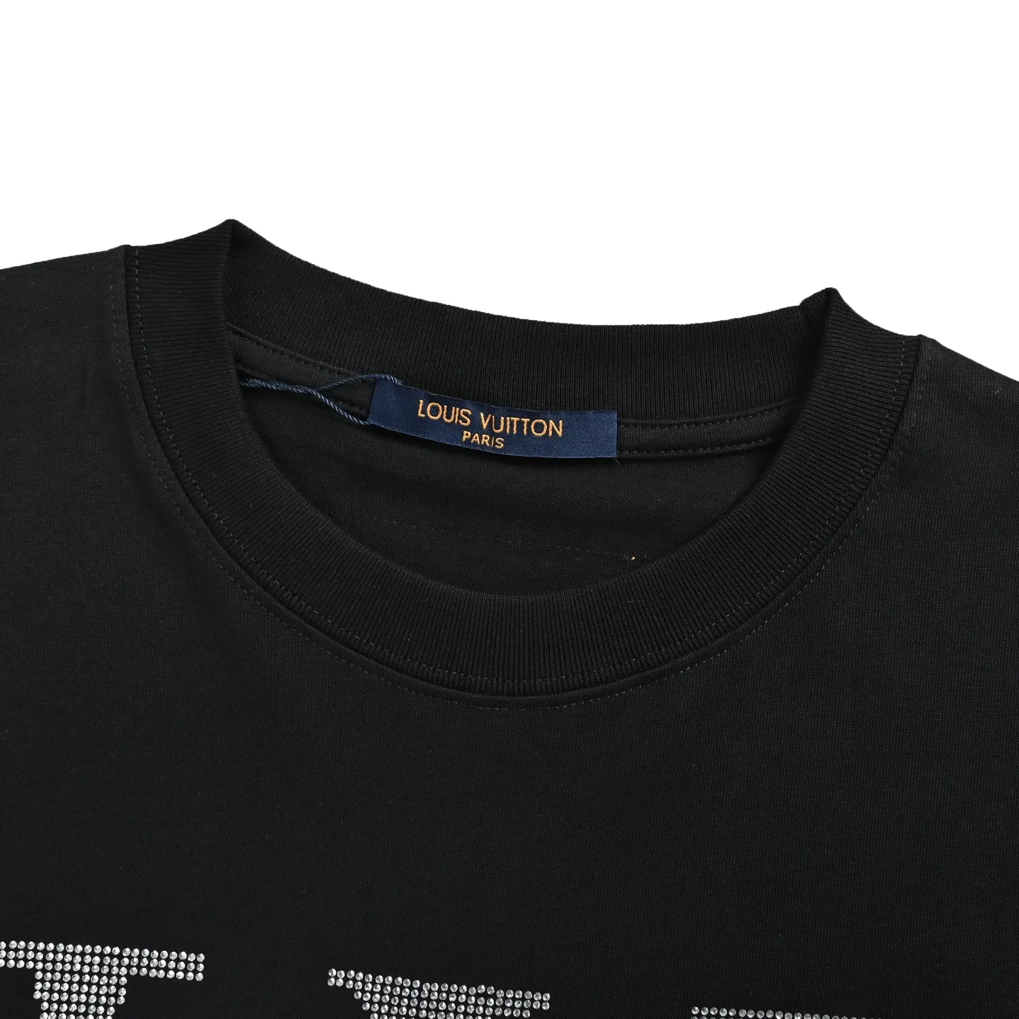 Louis Vuitton/Louis Vuitton 26ss hot diamond large letters logo short sleeves